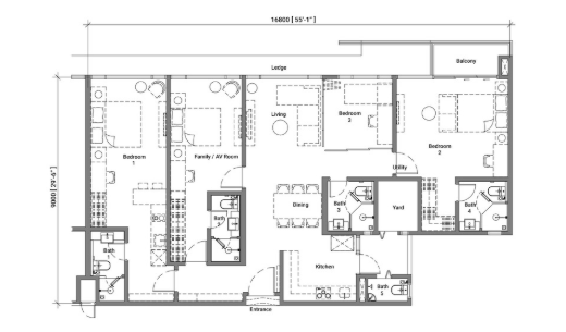 Eskala Residence Type C2 Floor Plan