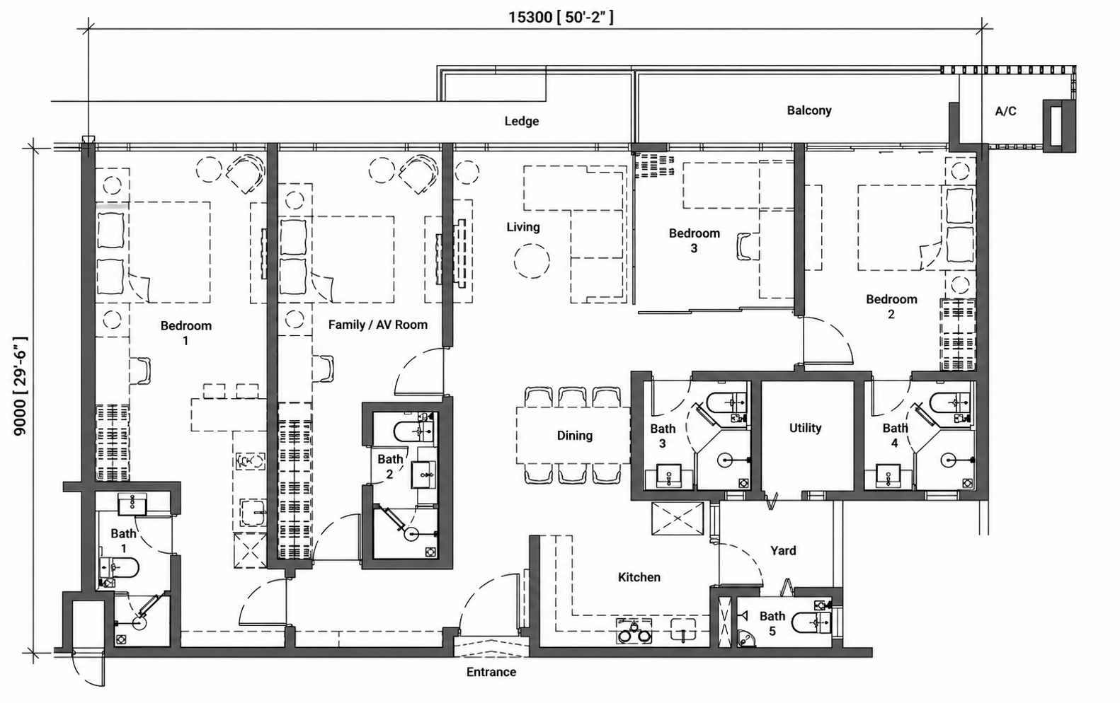 Eskala Residence Type C1 Floor Plan
